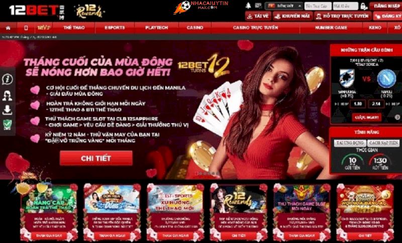 Top 10 - Nhà cái Casino Online chuyên nghiệp 12Bet