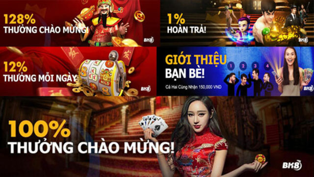 Giao diện trang chủ BK8